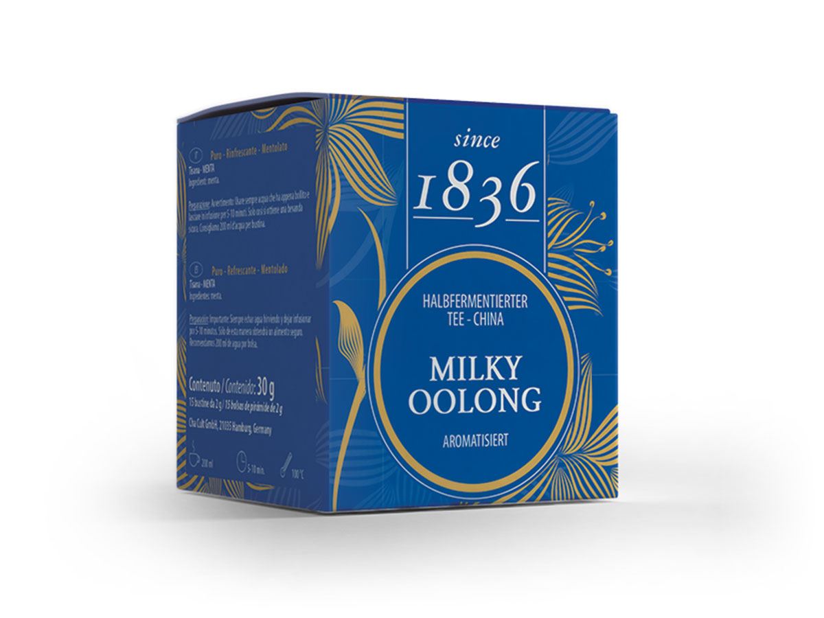 Milky Oolong Halbfermentierter Tee China mit 15 Pyramidenbeuteln à 3 g