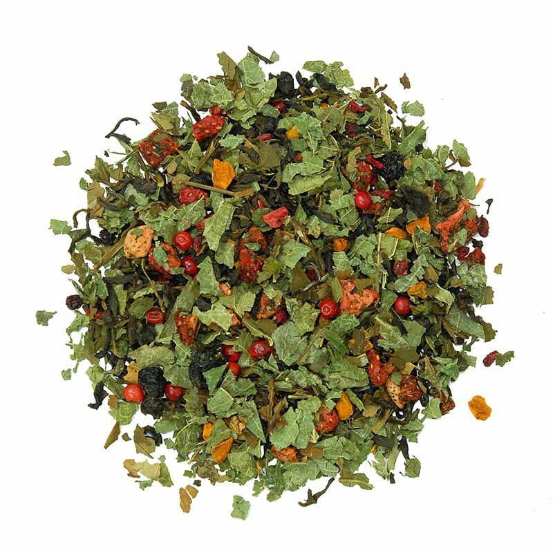 Colombian Sun aromatisierter grüner Tee Waldbeerengeschmack 75g