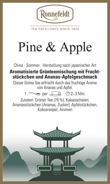 Pine &amp; Apple flavoured green tea 100g