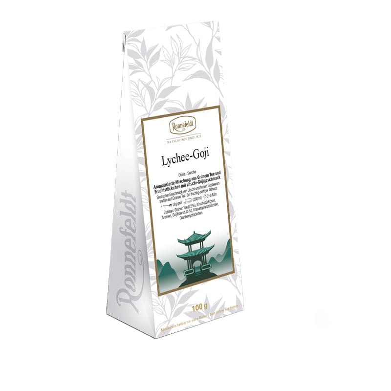 Lychee-Goji aromatisierter grüner Tee 100g