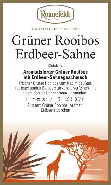 Grüner Rooibos Erdbeer Sahne aromat. Kräutertee 100g