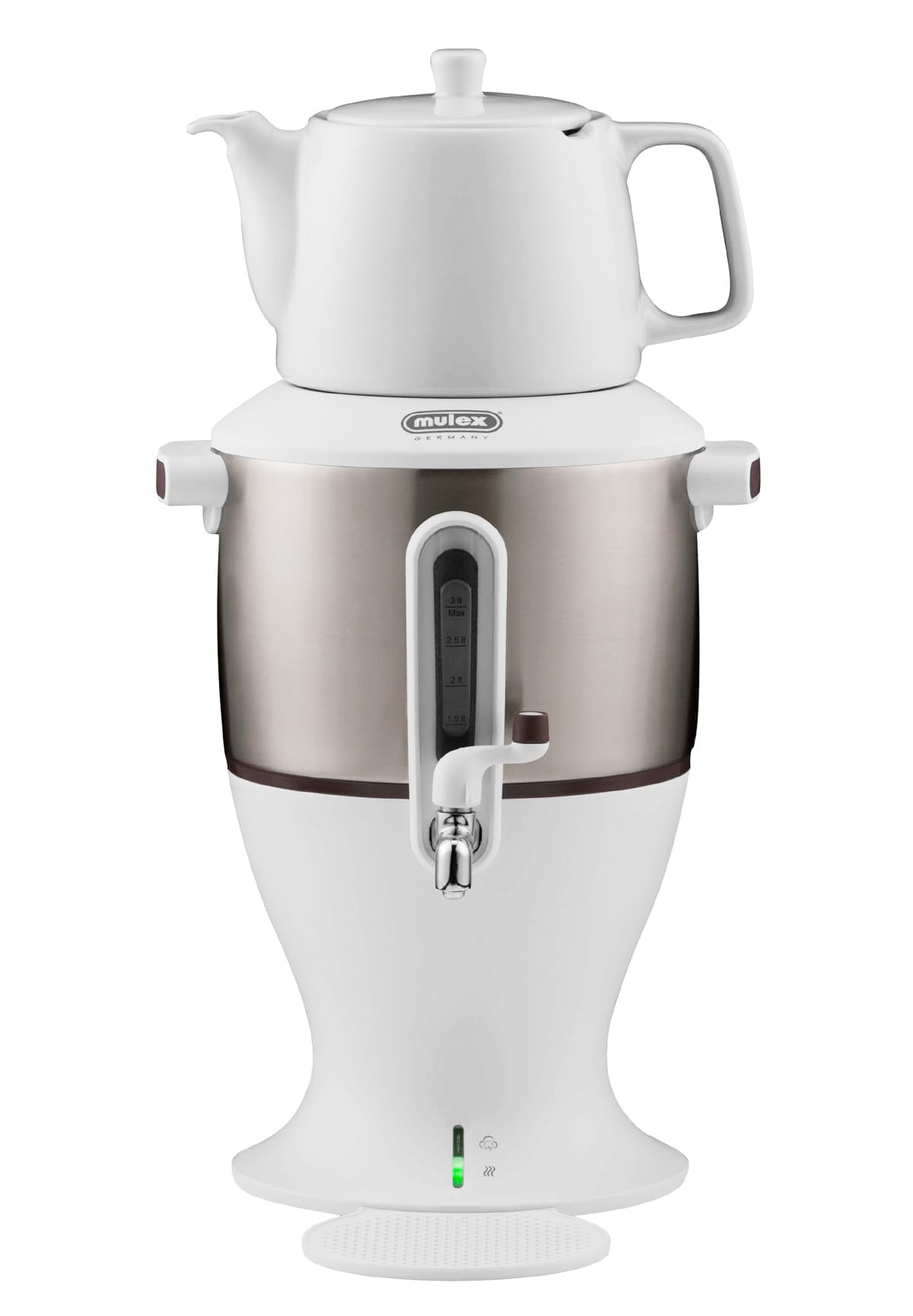 samowar_3l_weiss-4032955200002 Samowar Mulex Teekocher weiss 3 Liter, Porzellankanne