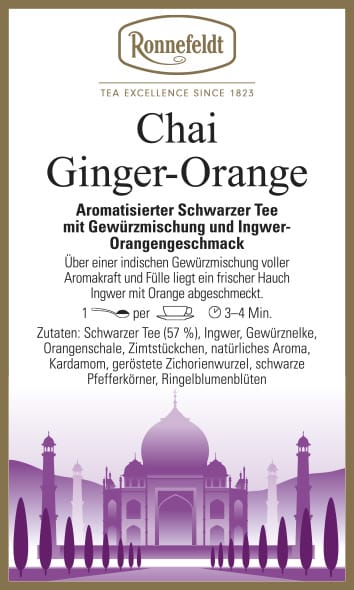 Chai Ginger-Orange aromatisierter schwarzer Gewürztee 100g