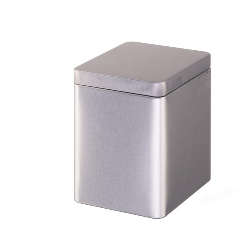 Tea Box with Slip Lid - silver