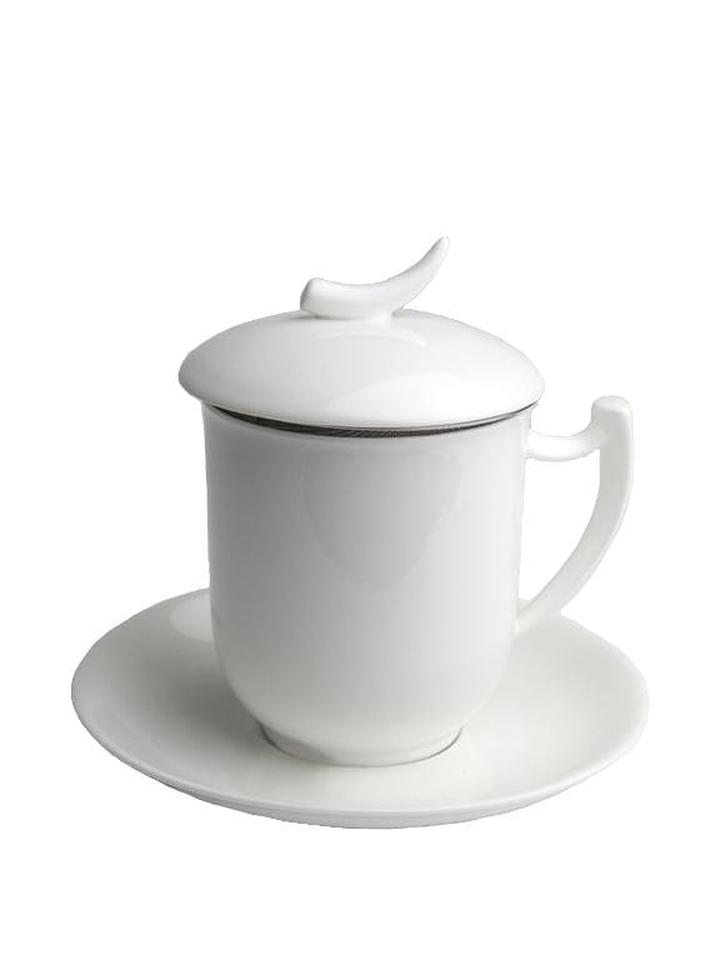 115006-Large-1-2 Epsilon herbal tea cup with stainless steel filter, lid and saucer