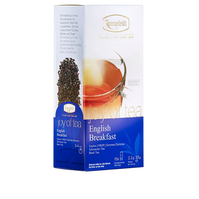 Joy of Tea English Breakfast schwarzer Tee 15 Teebeutel (Caddy) 33g