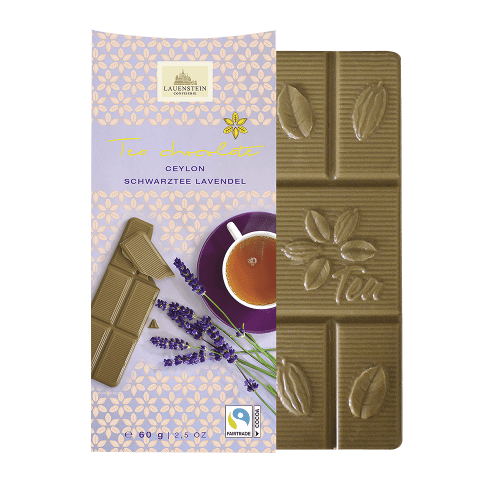 Teeschokolade "Schwarztee Lavendel" 60g