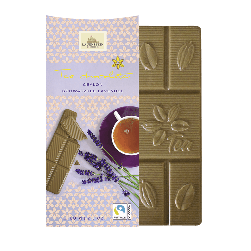 teeschokolade-lauenstein-schwarzteelavendel-4001527186778 Black tea chocolate "Lavender" 60g