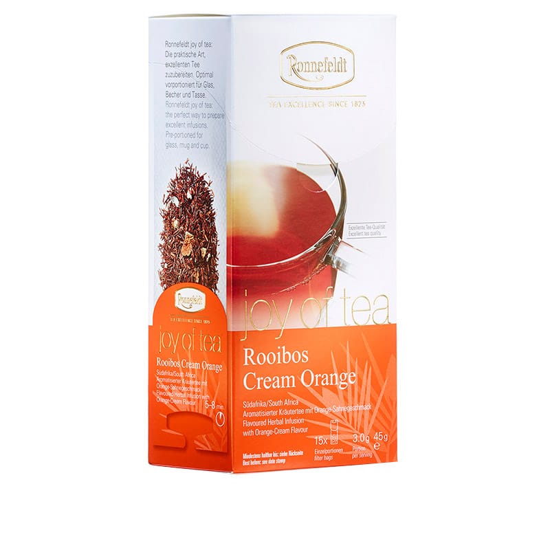 Joy of Tea Rooibos Cream Orange aromat. Kräutertee 15 Teebeutel (Caddy) 45g