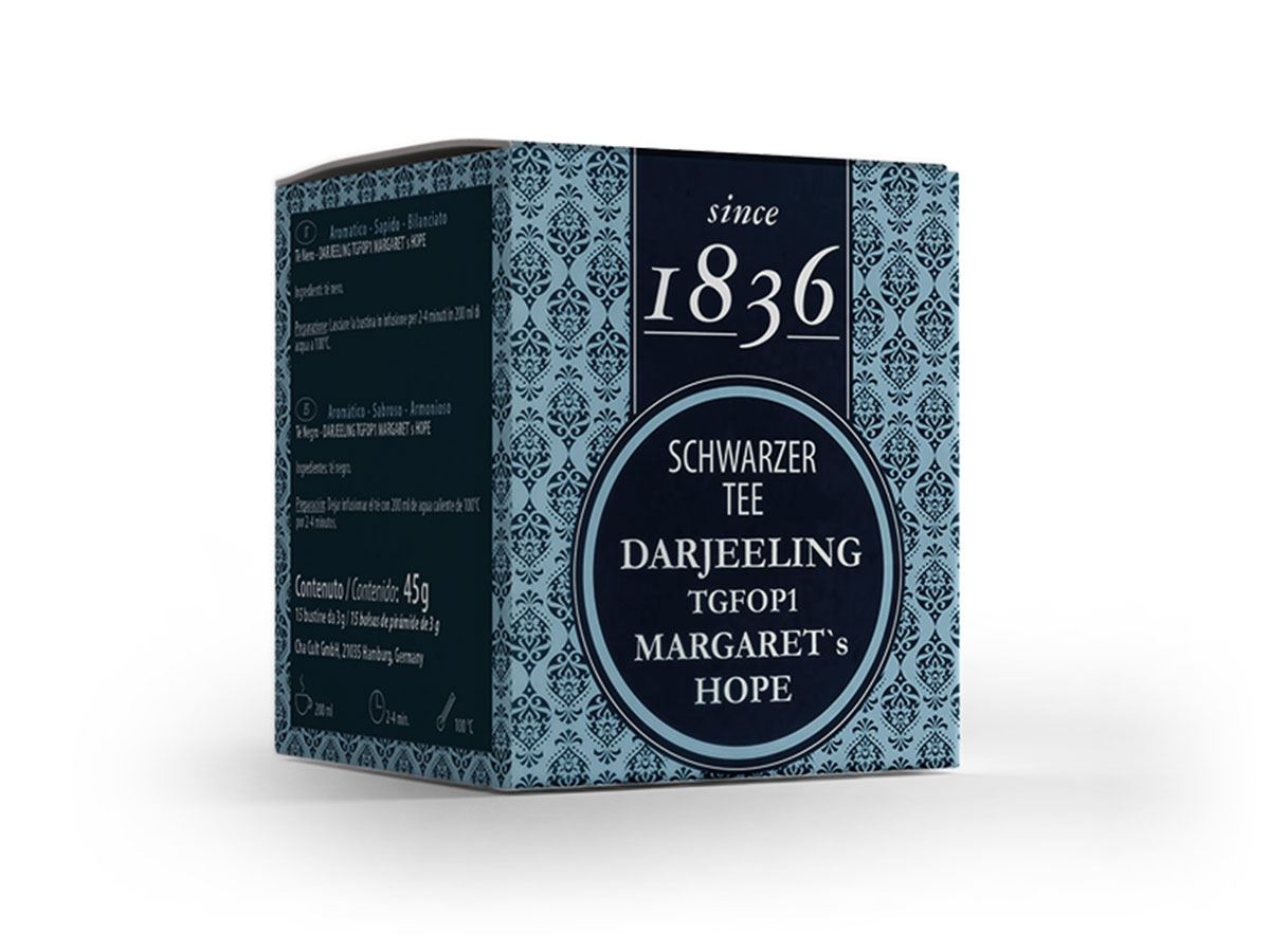 Schwarzer Tee Darjeeling Margaret´s Hope TGFOP1 Second Flush FS mit 15 Pyramidenbeuteln à 3 g Topseller