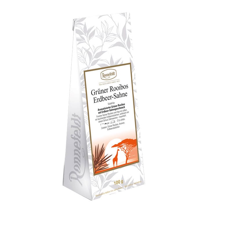 rooibos-honeybush-ronnefeldt-gruener-rooibos-erdbeer-sahne-4006465037915-2 Green Rooibos Strawberry Cream flavoured herbal tea Herbal tea 100g