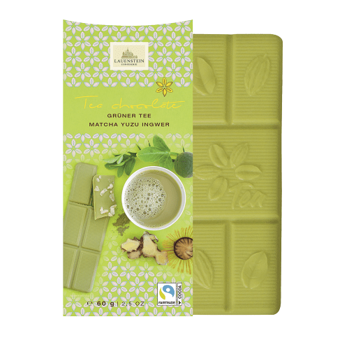 Teeschokolade "Grüner Tee Matcha-Yuzu-Ingwer" 60g