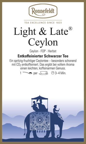 Light & Late Ceylon schwarzer Tee entkoffeiniert 100g