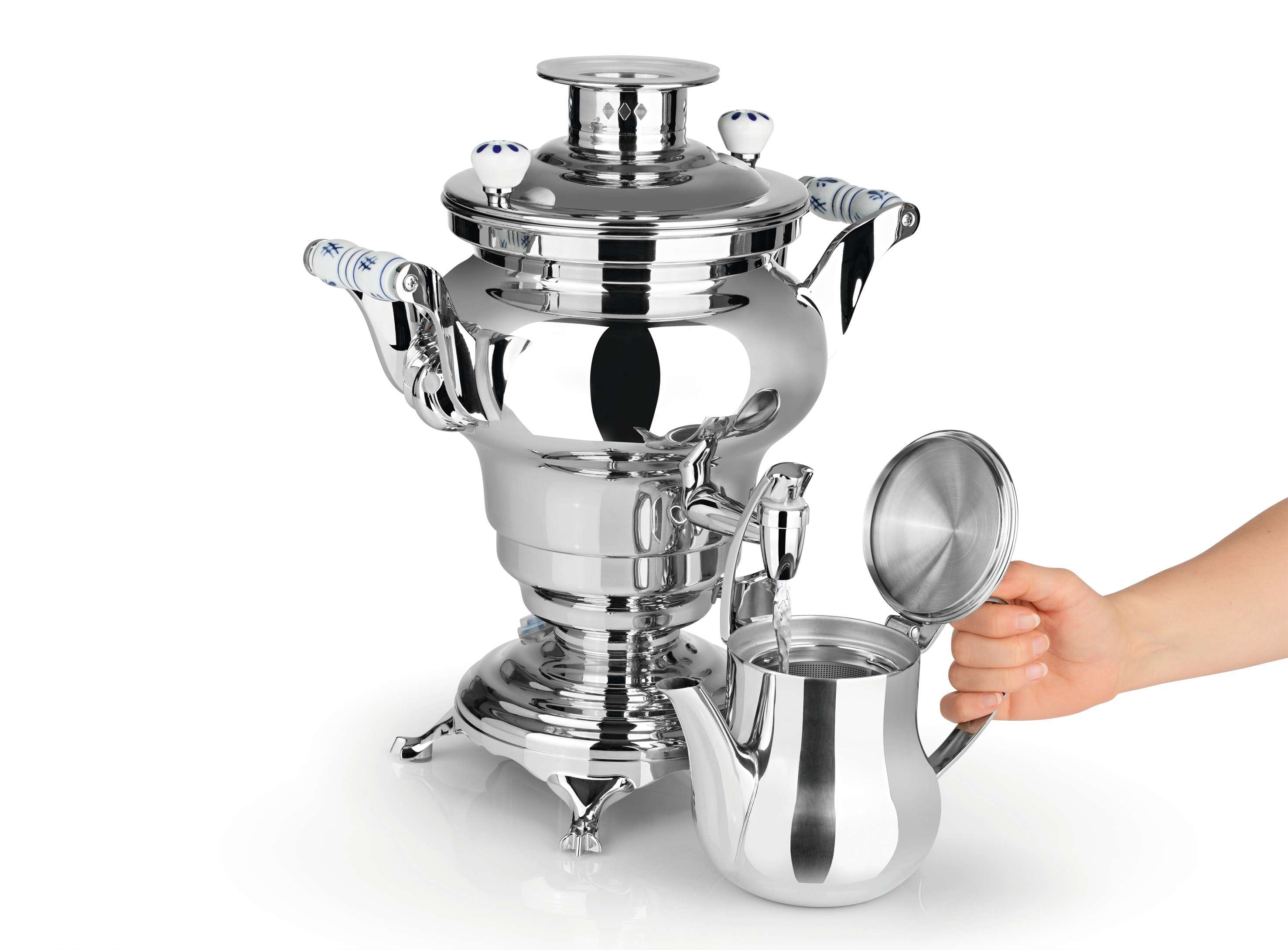 Samovar tea kettle Odessa+ 3l 1800W stainless steel with dispenser