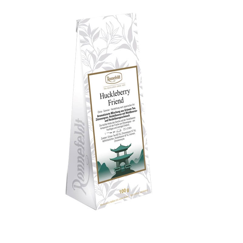 Huckleberry Friend aromatisierter grüner Tee mit Heidelbeeren 100g